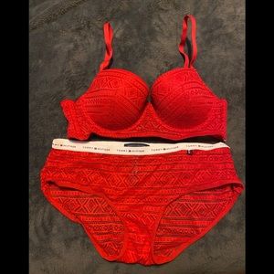 Lace bra and panties. Panties medium